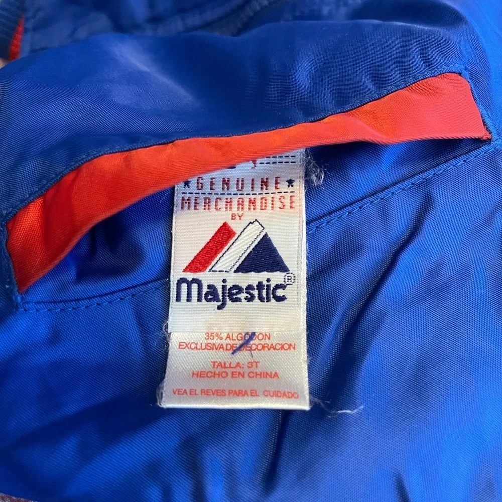 Majestic Chicago Cubs reversible kids size 3T Blue and Red lined patch Jacket
